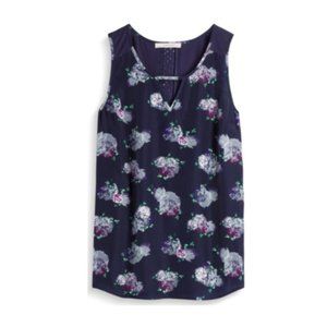 Market & Spruce Liano Mixed Material Floral Top - Size S